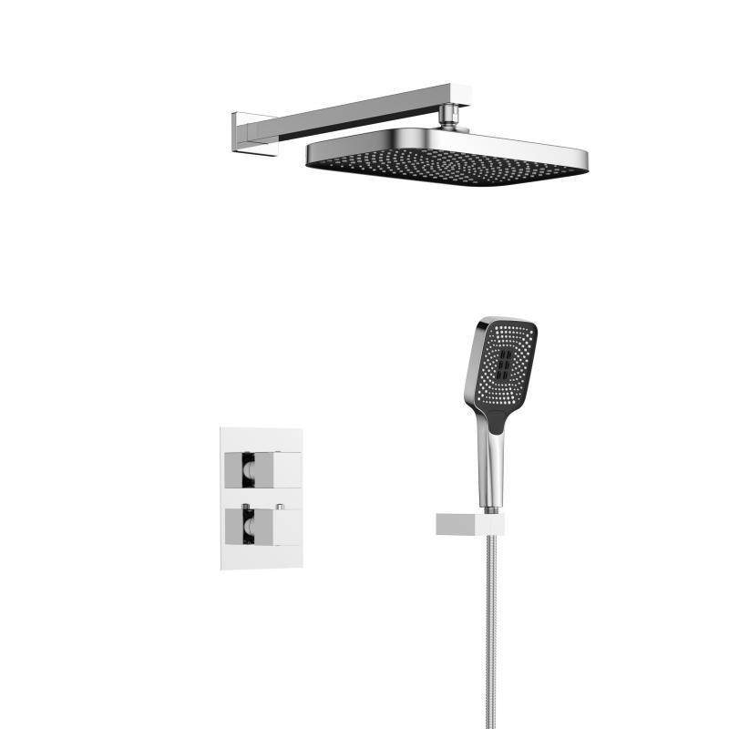 Душова система універсальна Qtap Aquarius термостатична прихованого монтажу на два споживача QTAQA65T103NGC Душова система універсальна Qtap Aquarius термостатична прихованого монтажу на два споживача QTAQA65T103NGC