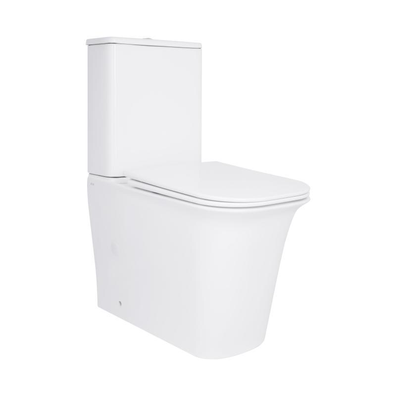 Унітаз-компакт Qtap Nando безобідковий з сидінням Soft-close QT12221222AW Унітаз-компакт Qtap Nando безобідковий з сидінням Soft-close QT12221222AW