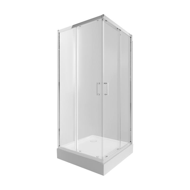 Набір Qtap душова кабіна Taurus CRM1011SC6 Clear 100х100 см + піддон Tern 301112 Набір Qtap душова кабіна Taurus CRM1011SC6 Clear 100х100 см + піддон Tern 301112