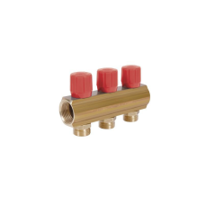 Колектор Icma з регулювальними вентилями 1“ 3 виходи №1105 (Red)