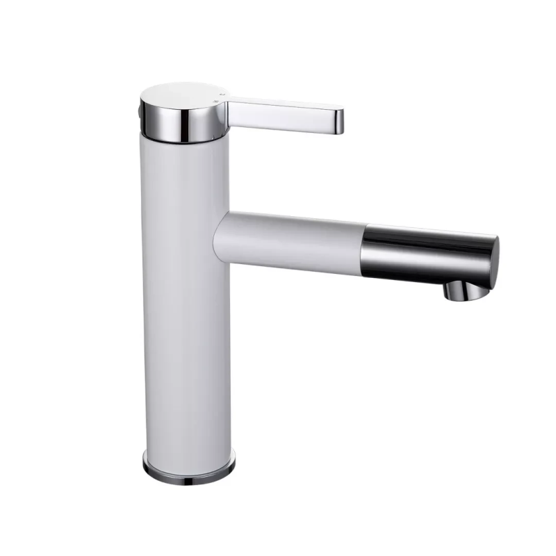 Змішувач для умивальника Frap F1052-14 високий, білий/хром Змішувач для умивальника Frap F1052-14 високий, білий/хром