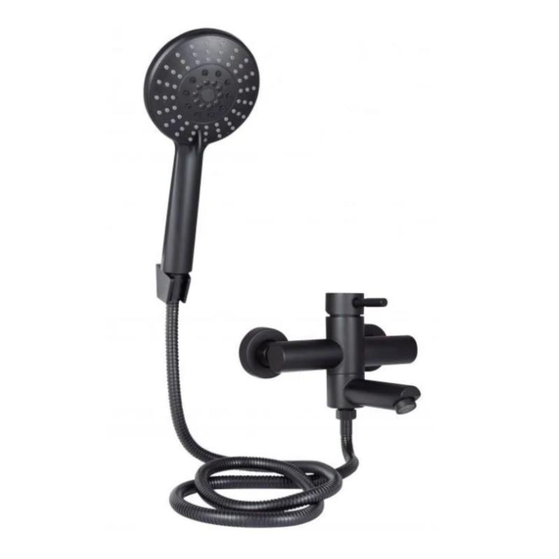 Змішувач для ванни Lidz Aria 006 з поворотним виливом (з душовим гарнітуром) (k35) LDARI006BLA43369 Black Змішувач для ванни Lidz Aria 006 з поворотним виливом (з душовим гарнітуром) (k35) LDARI006BLA43369 Black