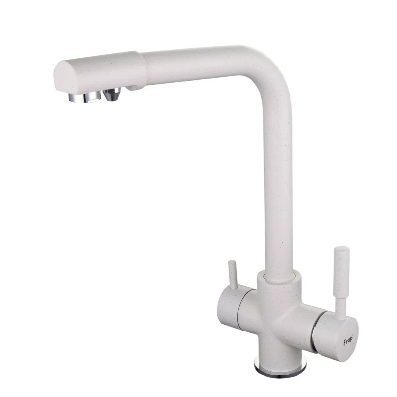 Змішувач для кухні на дві води Frap F4352-8, білий Змішувач для кухні на дві води Frap F4352-8, білий