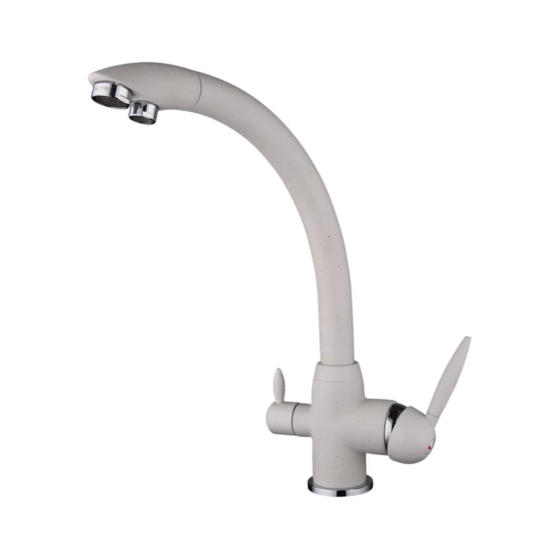 Змішувач для кухні на дві води Frap F4399-8, білий Змішувач для кухні на дві води Frap F4399-8, білий