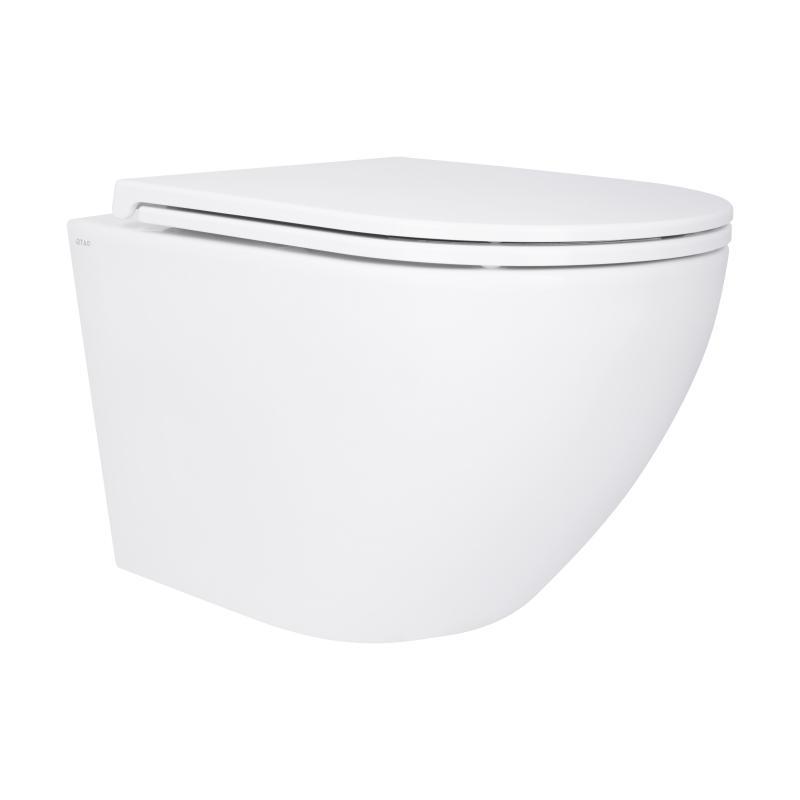 Унітаз підвісний Qtap Robin Mew безобідковий з сидінням Soft-close QT1333046EUQW Унітаз підвісний Qtap Robin Mew безобідковий з сидінням Soft-close QT1333046EUQW