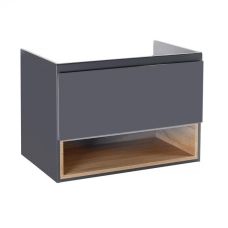 Тумба підвісна Qtap Robin 800х580х500 GRAPHITE/WHITISH OAK QT1374TPВ8002NGWO