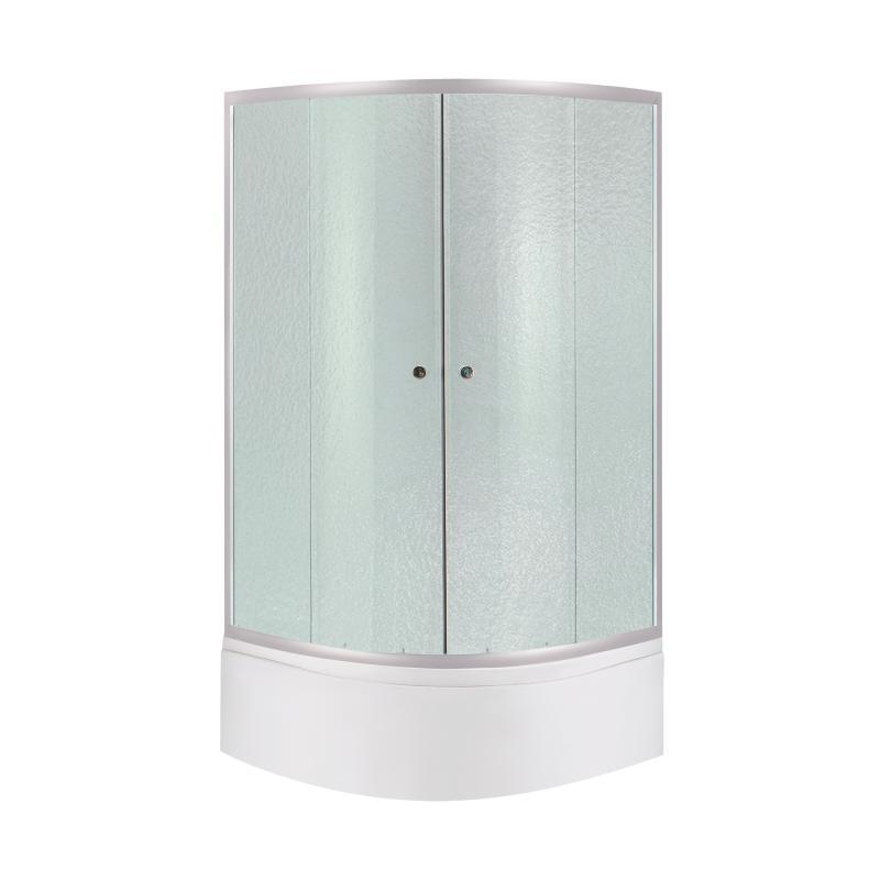 Душова кабіна Latwa SC80x80.SAT.HIGH.FR полукругла, скло Frost 4 мм + Душовий піддон KAPIELKA ST80x80x41, з Душова кабіна Latwa SC80x80.SAT.HIGH.FR полукругла, скло Frost 4 мм + Душовий піддон KAPIELKA ST80x80x41, з