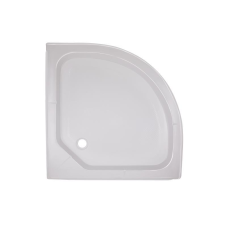 Lidz Душовий піддон KAPIELKA ST80x80x14 низький, напівкруглий, діаметр зливу 52 мм