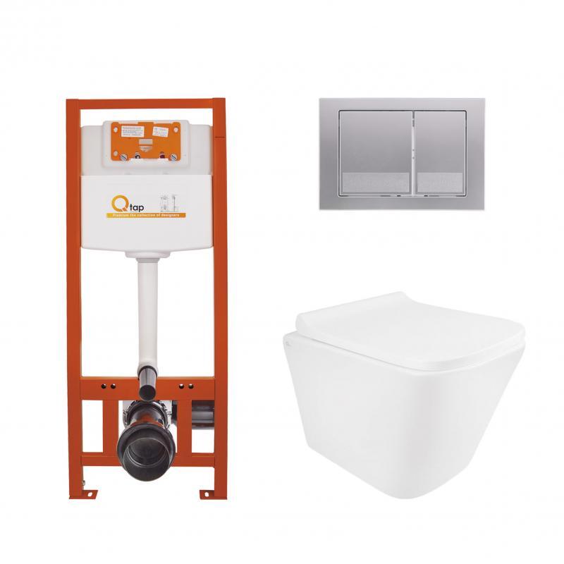 Готове рішення Qtap для ванної кімнати: підвісний унітаз Tern Ultra Quiet + комплект інсталяції Nest 4 в 1