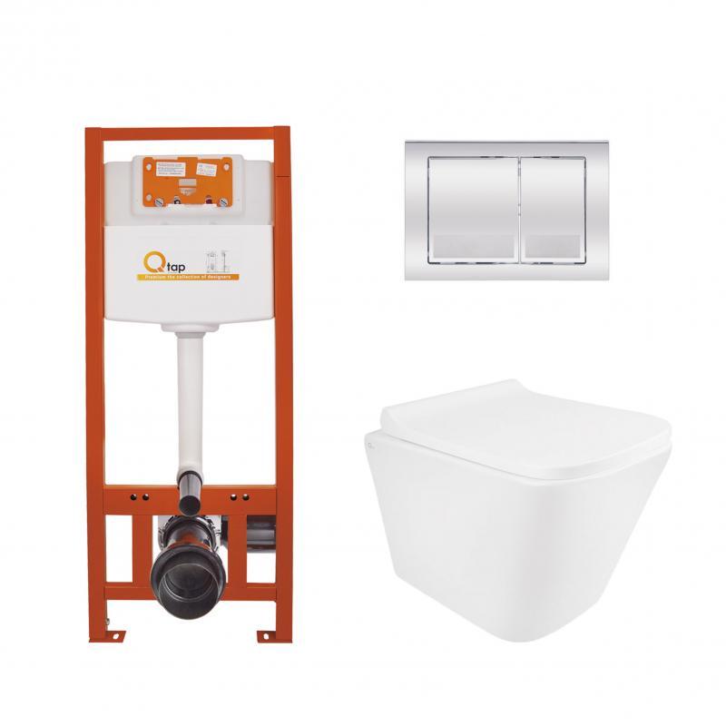 Готове рішення Qtap для ванної кімнати: підвісний унітаз Tern Ultra Quiet + комплект інсталяції Nest 4 в 1