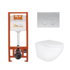 Готове рішення Qtap для ванної кімнати: підвісний унітаз Robin Ultra Quiet + комплект інсталяції Nest 4 в 1
