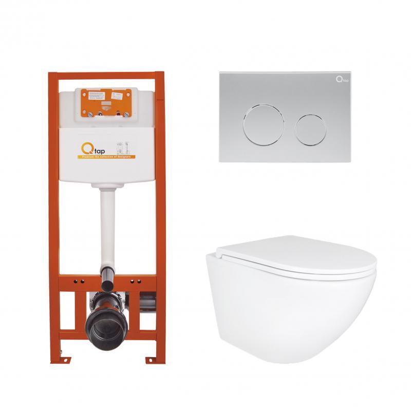 Готове рішення Qtap для ванної кімнати: підвісний унітаз Robin Ultra Quiet + комплект інсталяції Nest 4 в 1