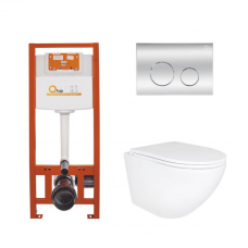 Готове рішення Qtap для ванної кімнати: підвісний унітаз Robin Ultra Quiet + комплект інсталяції Nest 4 в 1