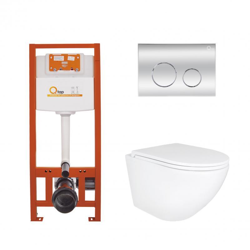 Готове рішення Qtap для ванної кімнати: підвісний унітаз Robin Ultra Quiet + комплект інсталяції Nest 4 в 1