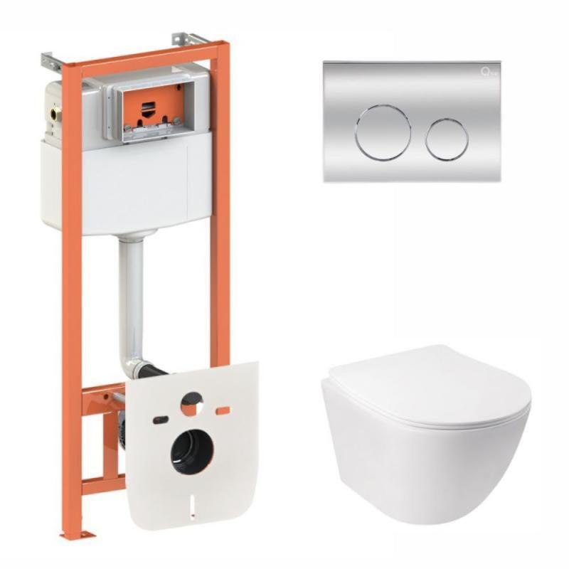 Готове рішення Qtap для ванної кімнати: підвісний унітаз Jay Ultra Quiet + комплект інсталяції Nest 4 в 1