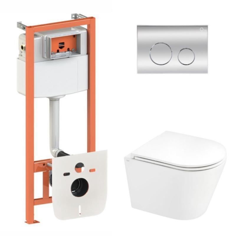 Готове рішення Qtap для ванної кімнати: підвісний унітаз Scorpio Ultra Quiet + комплект інсталяції Nest 4 в 1