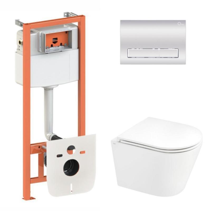 Готове рішення Qtap для ванної кімнати: підвісний унітаз Scorpio Ultra Quiet + комплект інсталяції Nest 4 в 1