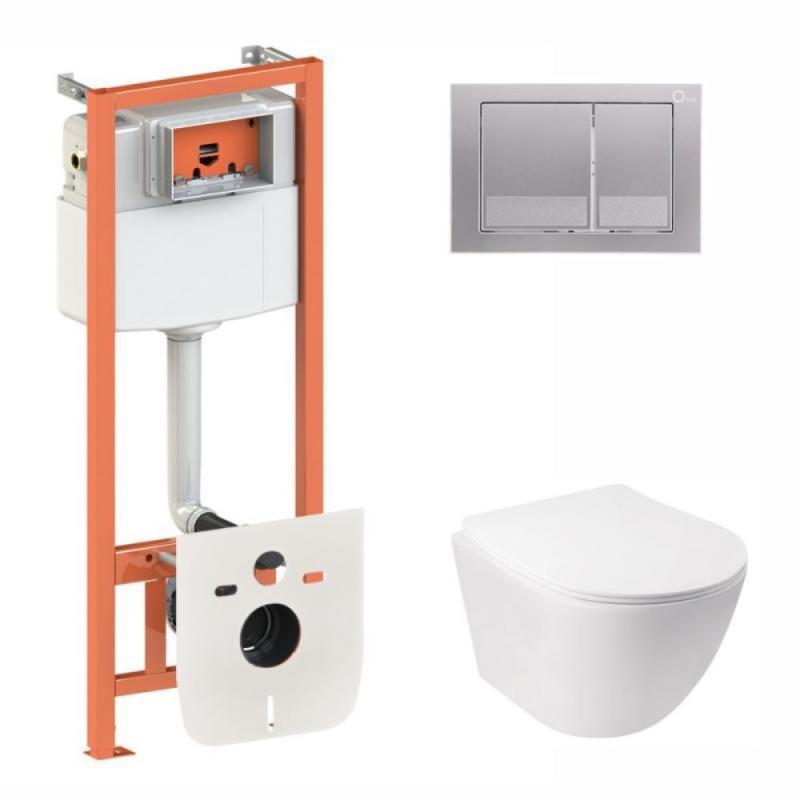 Готове рішення Qtap для ванної кімнати: підвісний унітаз Jay Ultra Quiet + комплект інсталяції Nest 4 в 1