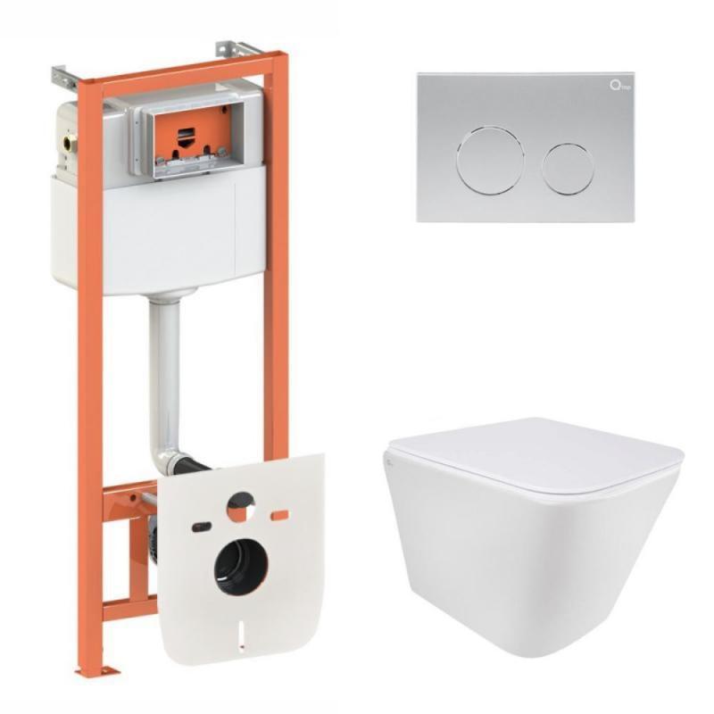 Готове рішення Qtap для ванної кімнати: підвісний унітаз Tern Ultra Quiet + комплект інсталяції Nest 4 в 1