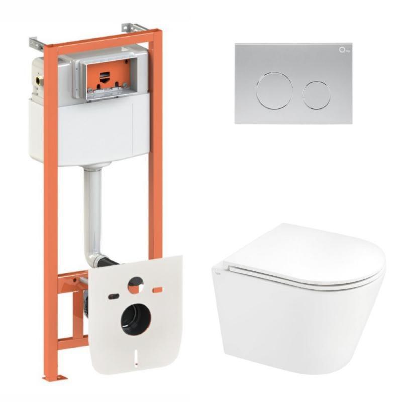Готове рішення Qtap для ванної кімнати: підвісний унітаз Scorpio Ultra Quiet + комплект інсталяції Nest 4 в 1