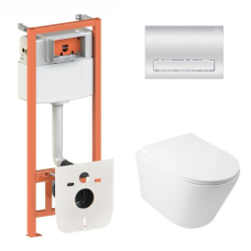 Готове рішення Qtap для ванної кімнати: підвісний унітаз Swan Ultra Quiet + комплект інсталяції Nest 4 в 1