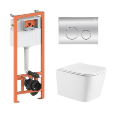 Готове рішення Qtap для ванної кімнати: підвісний унітаз Crow Ultra Quiet + комплект інсталяції Nest 4 в 1