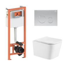 Готове рішення Qtap для ванної кімнати: підвісний унітаз Crow Ultra Quiet + комплект інсталяції Nest 4 в 1