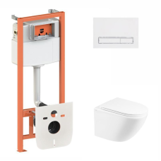Готове рішення Qtap для ванної кімнати: підвісний унітаз Robin Ultra Quiet + комплект інсталяції Nest 4 в 1