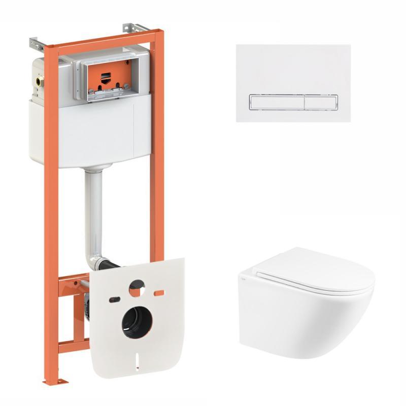 Готове рішення Qtap для ванної кімнати: підвісний унітаз Robin Ultra Quiet + комплект інсталяції Nest 4 в 1