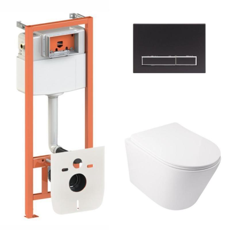 Готове рішення Qtap для ванної кімнати: підвісний унітаз Swan Ultra Quiet + комплект інсталяції Nest 4 в 1