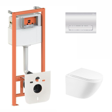 Готове рішення Qtap для ванної кімнати: підвісний унітаз Robin Ultra Quiet + комплект інсталяції Nest 4 в 1