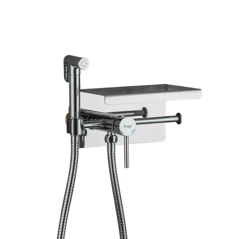 Гігієнічний душ Frap F7516 з паперотримачем та поличкою, хром Гігієнічний душ Frap F7516 з паперотримачем та поличкою, хром