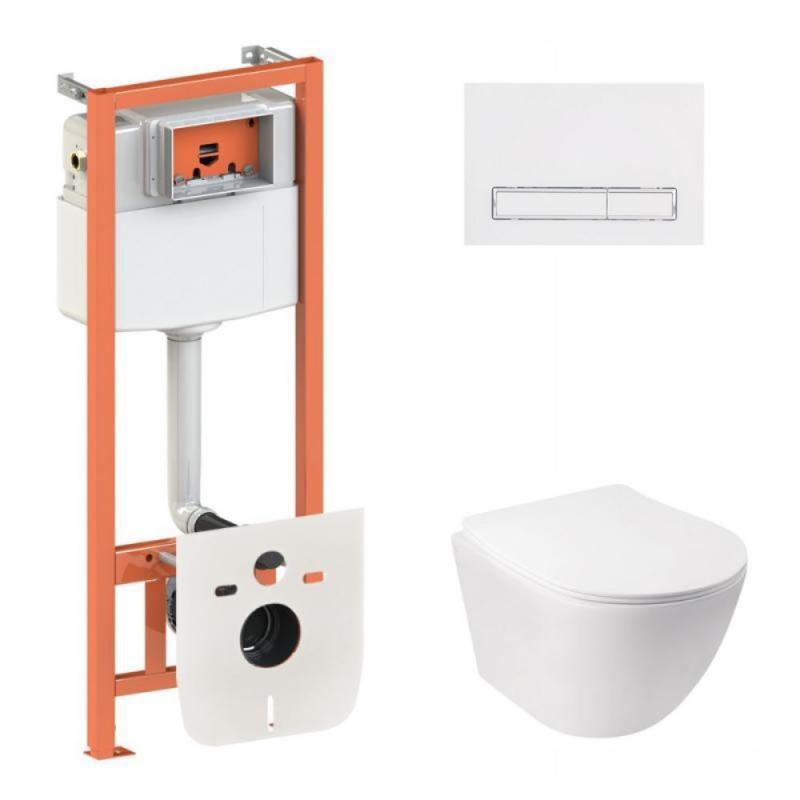 Готове рішення Qtap для ванної кімнати: підвісний унітаз Jay Ultra Quiet + комплект інсталяції Nest 4 в 1