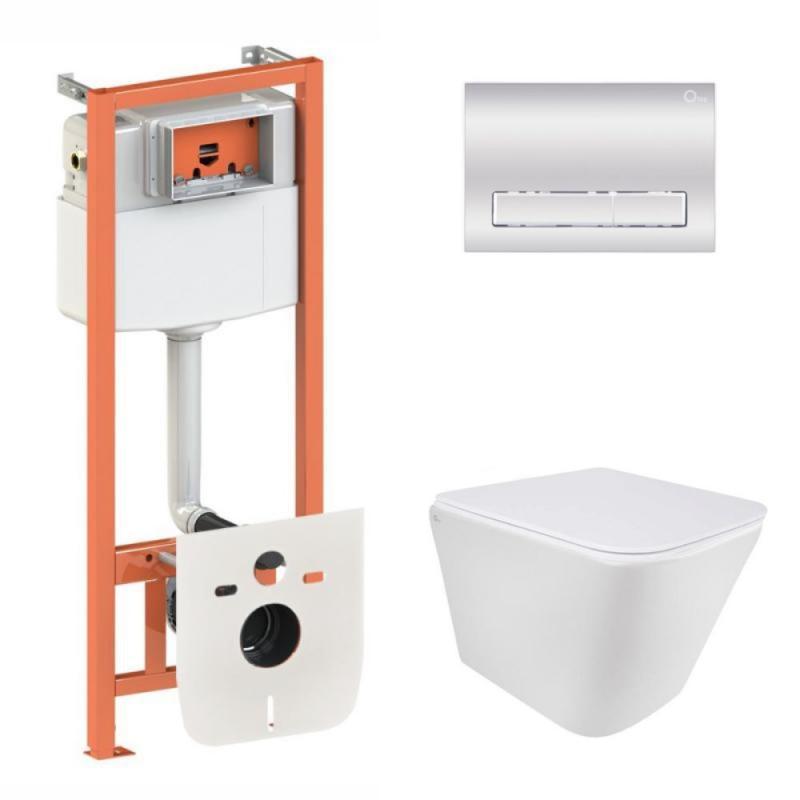 Готове рішення Qtap для ванної кімнати: підвісний унітаз Tern Ultra Quiet + комплект інсталяції Nest 4 в 1