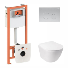 Готове рішення Qtap для ванної кімнати: підвісний унітаз Jay Ultra Quiet + комплект інсталяції Nest 4 в 1