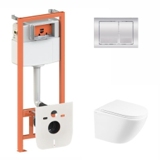 Готове рішення Qtap для ванної кімнати: підвісний унітаз Robin Ultra Quiet + комплект інсталяції Nest 4 в 1