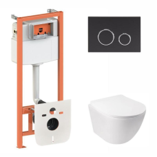 Готове рішення Qtap для ванної кімнати: підвісний унітаз Jay Ultra Quiet + комплект інсталяції Nest 4 в 1