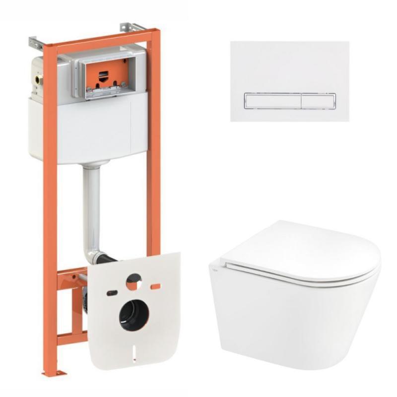 Готове рішення Qtap для ванної кімнати: підвісний унітаз Scorpio Ultra Quiet + комплект інсталяції Nest 4 в 1