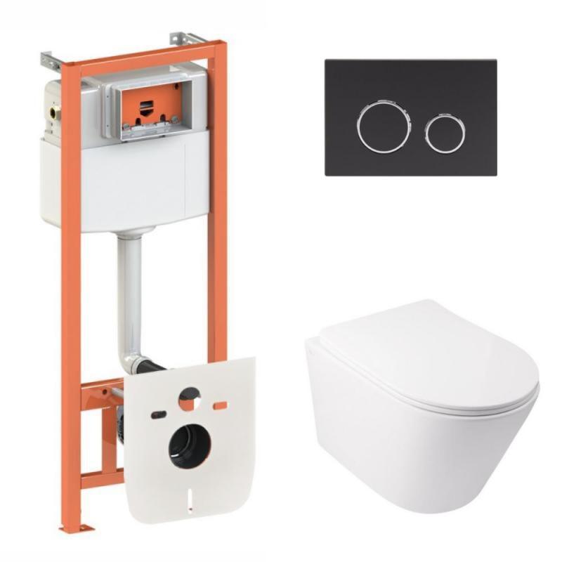 Готове рішення Qtap для ванної кімнати: підвісний унітаз Swan Ultra Quiet + комплект інсталяції Nest 4 в 1