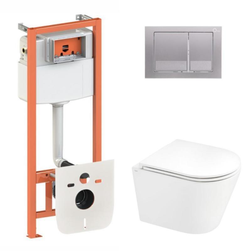 Готове рішення Qtap для ванної кімнати: підвісний унітаз Scorpio Ultra Quiet + комплект інсталяції Nest 4 в 1