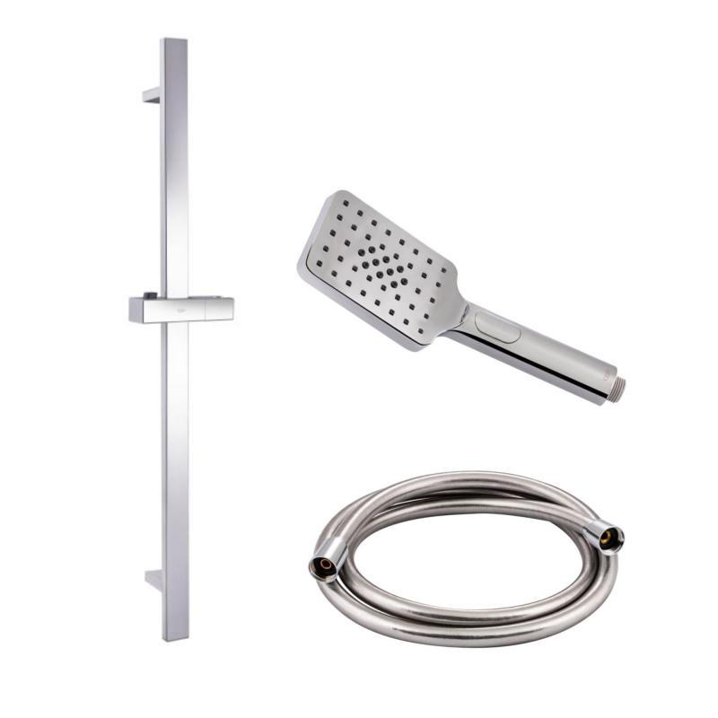 Набір душевого гарнітуру Qtap 3 в 1 (QTRUCA121N3KCC + QTLEP82103NC + QTHADPVC160C) хром Набір душевого гарнітуру Qtap 3 в 1 (QTRUCA121N3KCC + QTLEP82103NC + QTHADPVC160C) хром