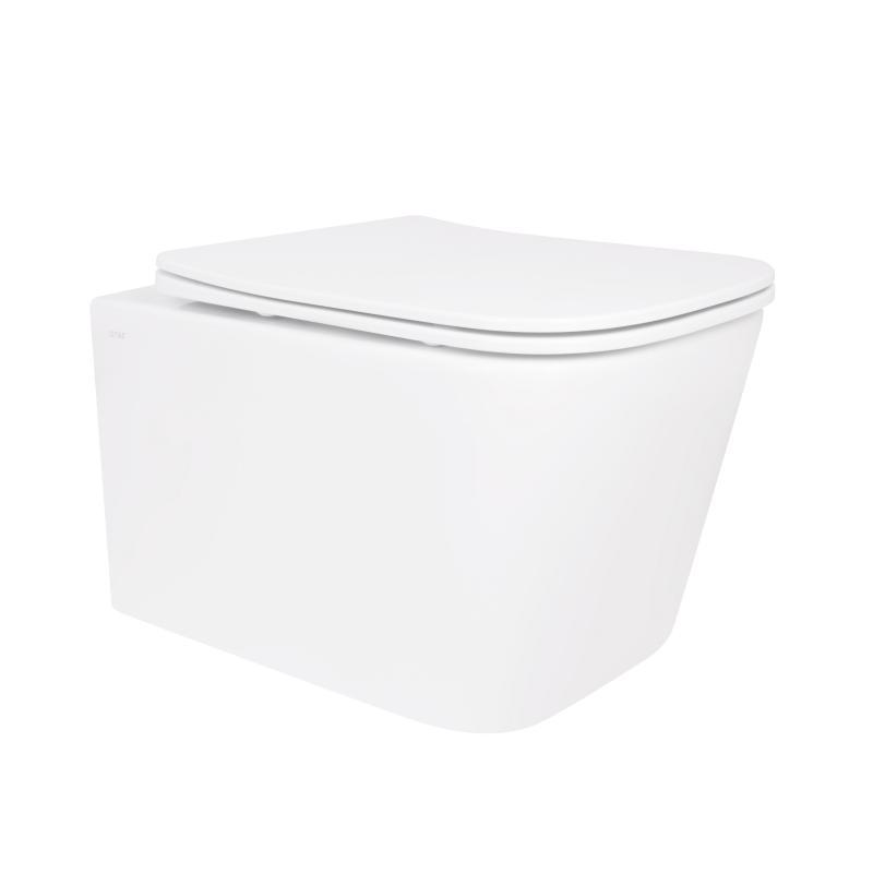 Унітаз підвісний Qtap Crow безобідковий з сідінням Soft-close QT05335171W Унітаз підвісний Qtap Crow безобідковий з сідінням Soft-close QT05335171W