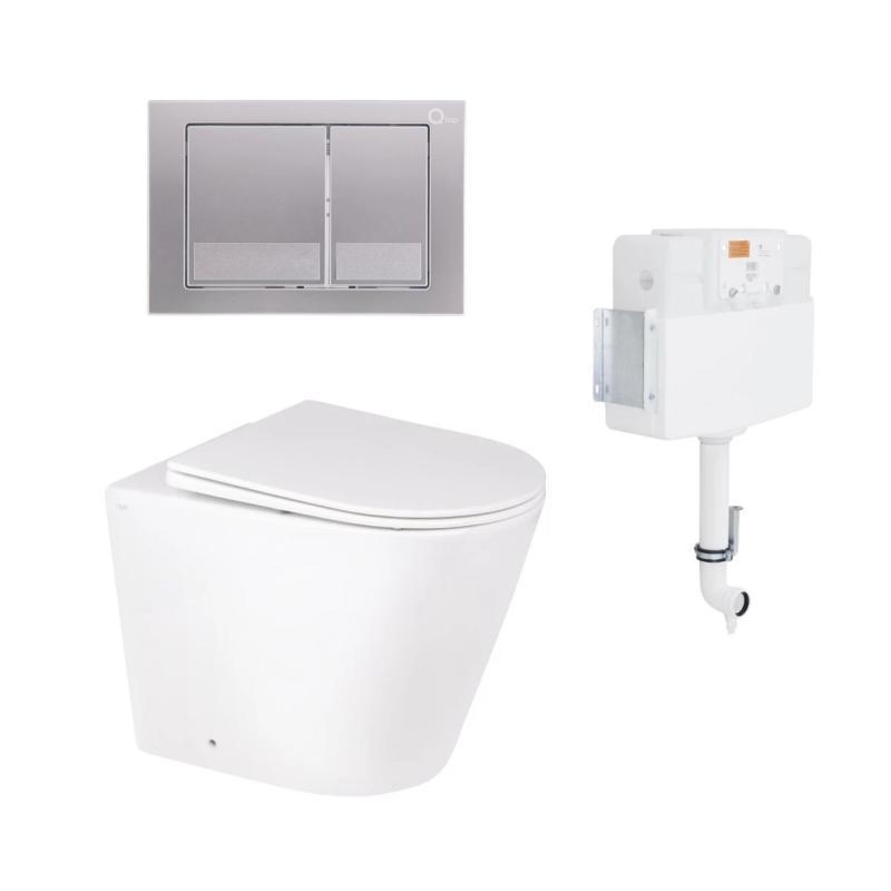 Готове рішення Qtap для ванної кімнати: підлоговий унітаз Swan Rimless + комплект інсталяції Nest 2 в 1 Готове рішення Qtap для ванної кімнати: підлоговий унітаз Swan Rimless + комплект інсталяції Nest 2 в 1