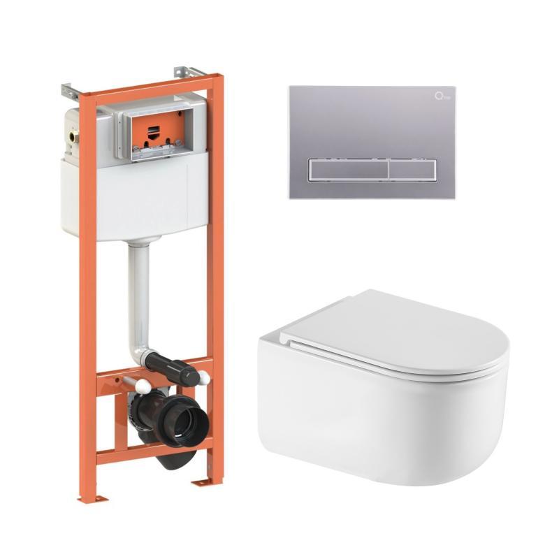 Готове рішення Qtap для ванної кімнати: підвісний унітаз Taurus Ultra Quiet + комплект інсталяції Nest 4 в 1
