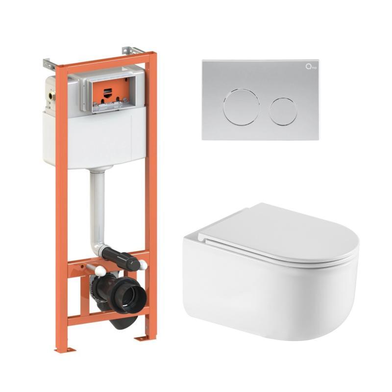 Готове рішення Qtap для ванної кімнати: підвісний унітаз Taurus Ultra Quiet + комплект інсталяції Nest 4 в 1