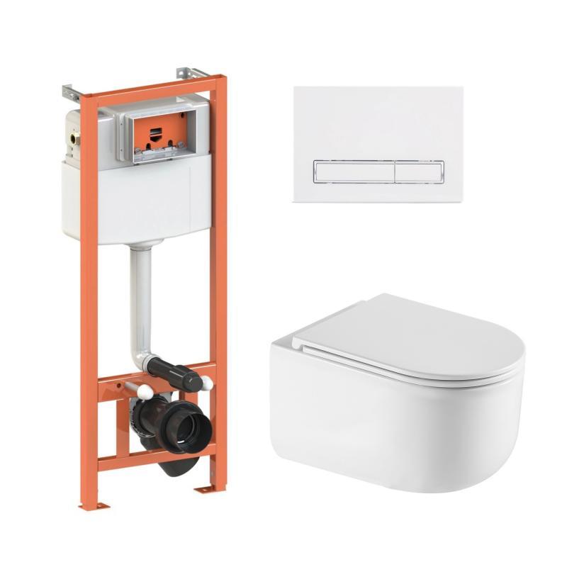 Готове рішення Qtap для ванної кімнати: підвісний унітаз Taurus Ultra Quiet + комплект інсталяції Nest 4 в 1