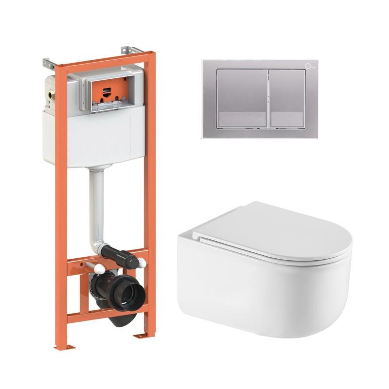 Готове рішення Qtap для ванної кімнати: підвісний унітаз Taurus Ultra Quiet + комплект інсталяції Nest 4 в 1