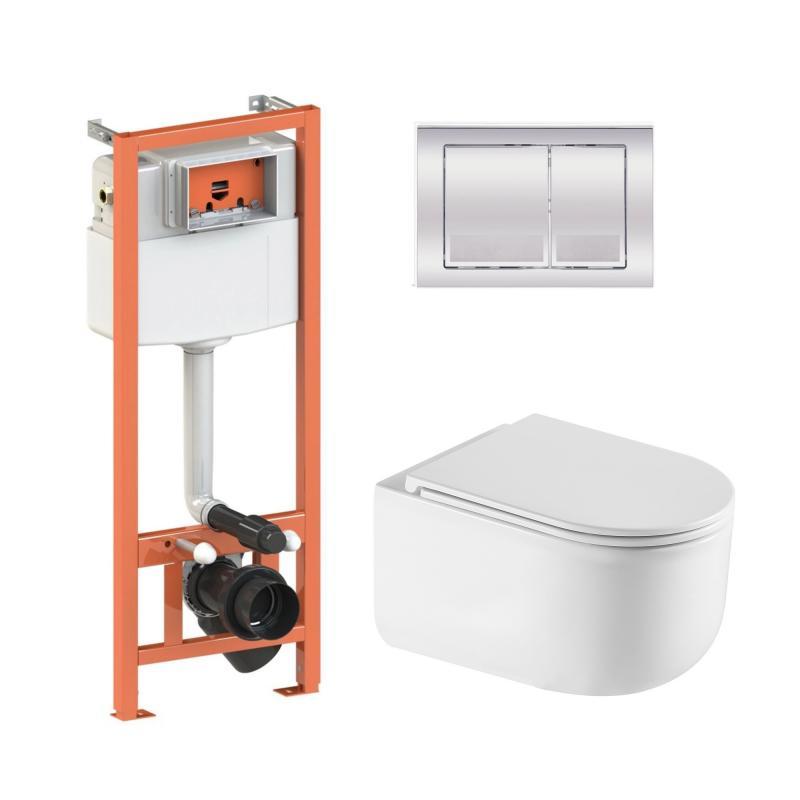 Готове рішення Qtap для ванної кімнати: підвісний унітаз Taurus Ultra Quiet + комплект інсталяції Nest 4 в 1