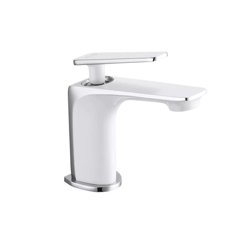 Змішувач для умивальника Frap F1058, білий/хром Змішувач для умивальника Frap F1058, білий/хром