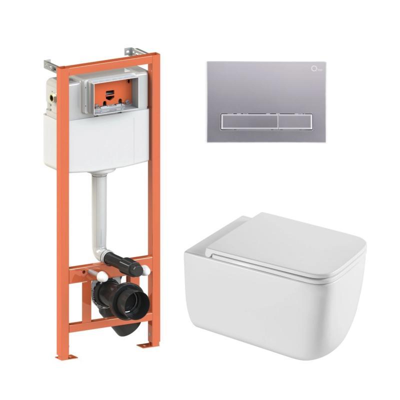 Готове рішення Qtap для ванної кімнати: підвісний унітаз Gemini Ultra Quiet + комплект інсталяції Nest 4 в 1